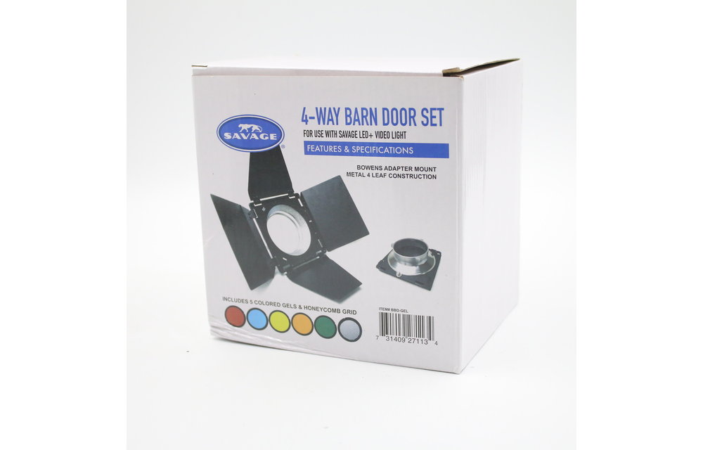 Preowned Savage 4-Way Barn Door Set (for Bowens S-Mount) - Good
