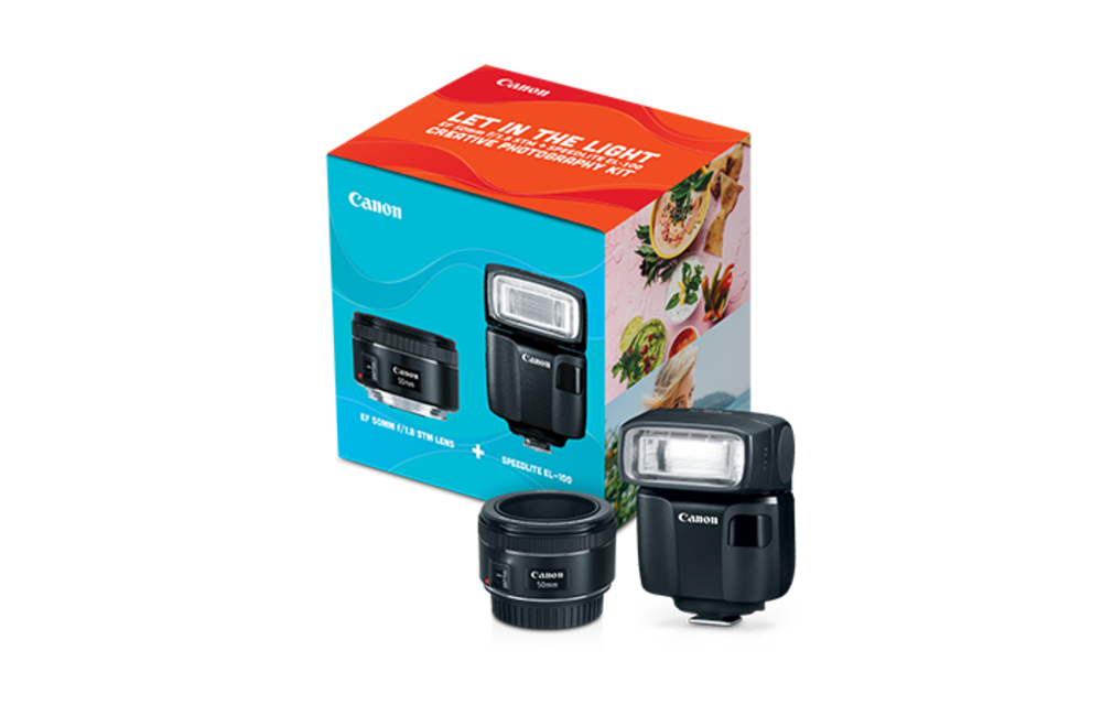 Canon Creative Photography Kit with EF 50mm f/1.8 STM Lens & EL-100 Speedlight