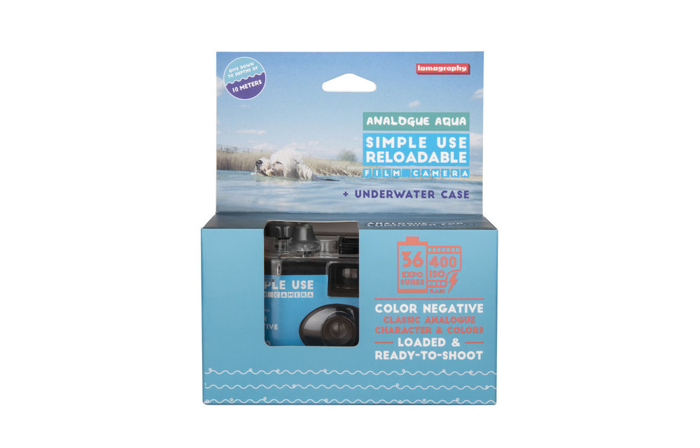 Analogue Aqua - Simple Use Reloadable Camera & Underwater Case - Color Negative 400