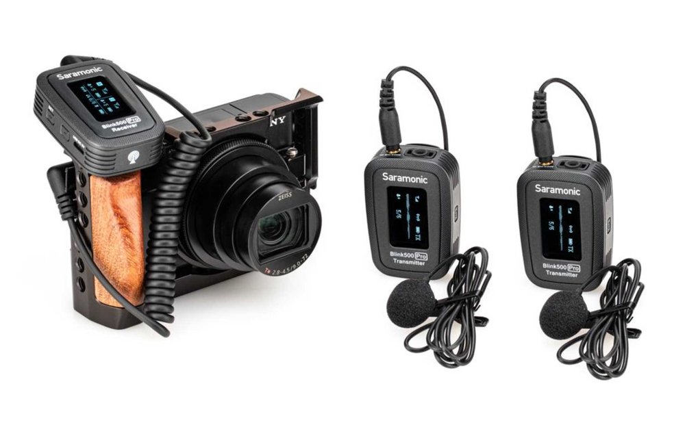 Saramonic Blink 500 Pro B2 Advanced 2.4 GHZ 2-Person Wireless Clip-On Microphone System with Lavaliers