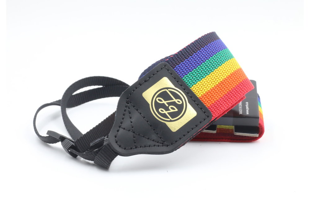 Perri's Rainbow POLY PRO Looking Glass Logo Camera Strap