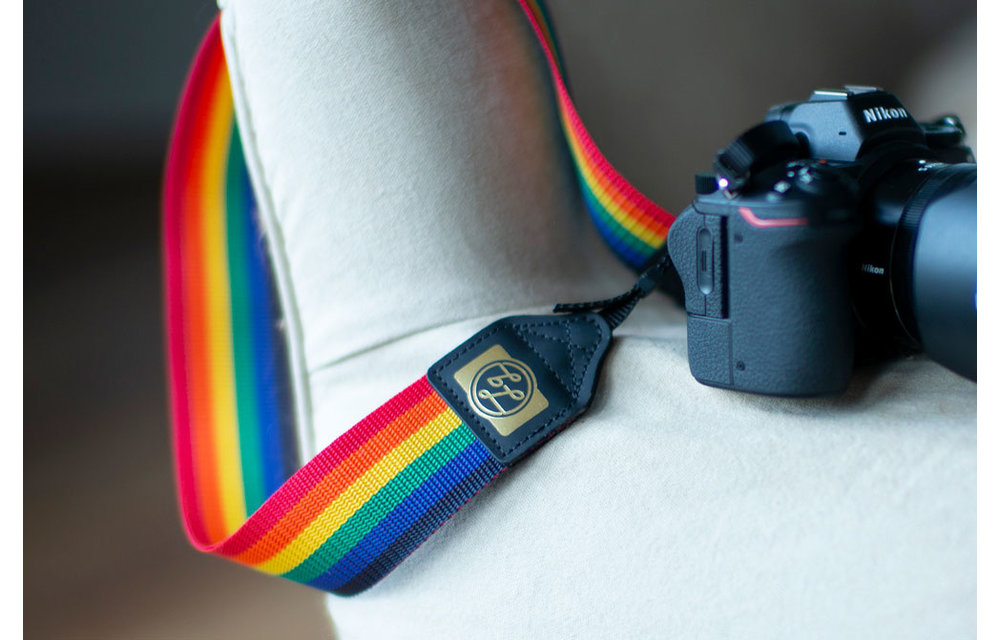 Perri's Rainbow POLY PRO Looking Glass Logo Camera Strap