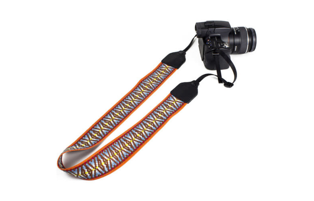 Perri's Orange/Brown Hootenanny Nylon Camera Strap