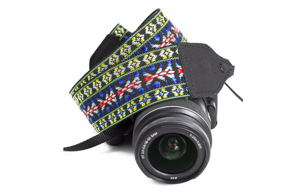 Perri's Blue/Yellow Hootenanny Nylon Camera Strap