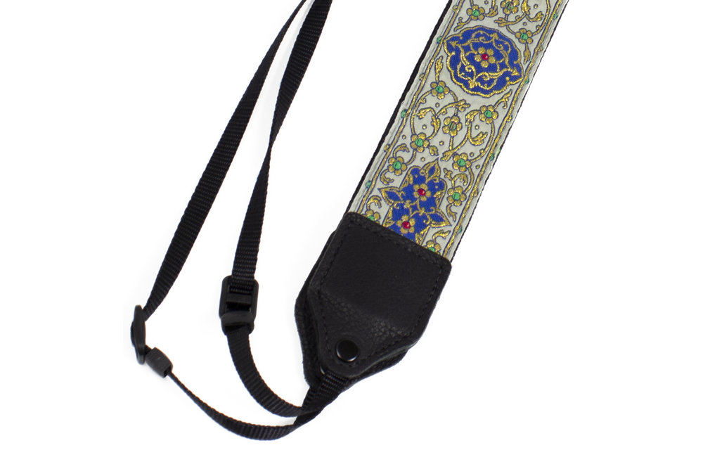 Perri's Gold Floral Trail Jacquard Camera Strap