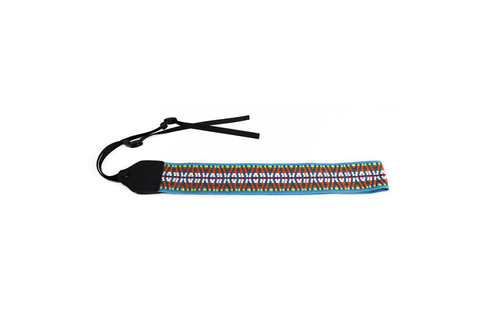 Perri's Turquoise /Orange Geo Nylon Camera Strap