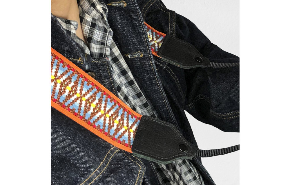 Perri's Orange/Brown Hootenanny Nylon Camera Strap