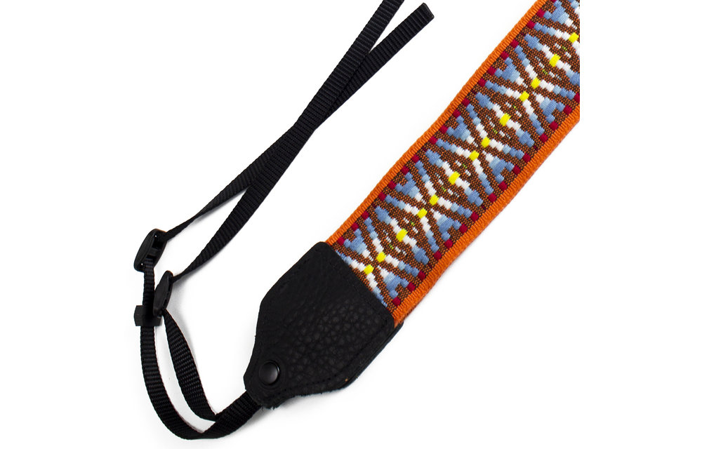 Perri's Orange/Brown Hootenanny Nylon Camera Strap
