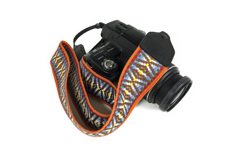 Perri's Orange/Brown Hootenanny Nylon Camera Strap