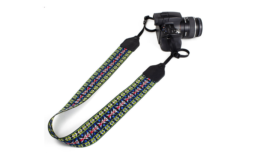 Perri's Blue/Yellow Hootenanny Nylon Camera Strap