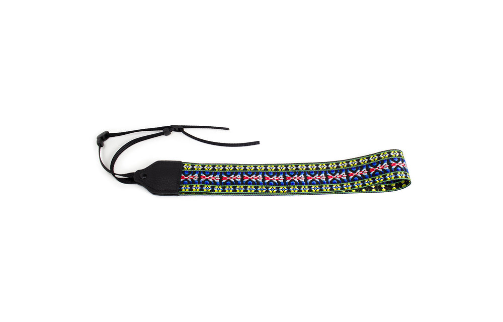 Perri's Blue/Yellow Hootenanny Nylon Camera Strap
