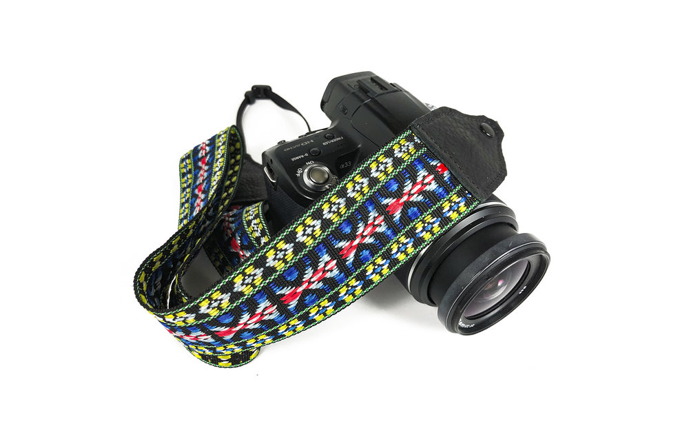 Perri's Blue/Yellow Hootenanny Nylon Camera Strap