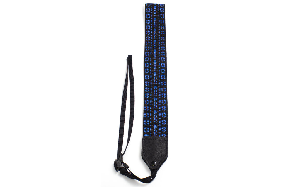 Perri's Blue Geo Hootenanny Nylon Camera Strap