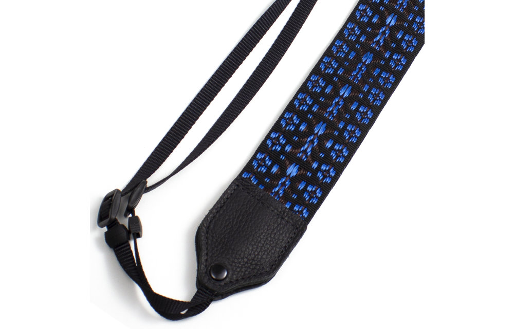 Perri's Blue Geo Hootenanny Nylon Camera Strap
