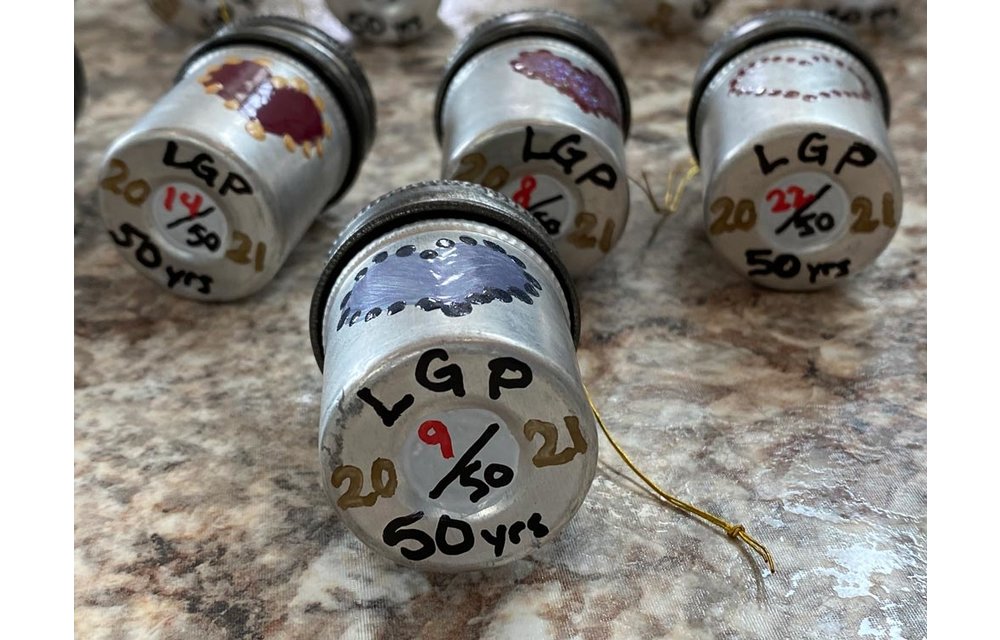 Hand Painted Vintage Film Ornament (single ornament from an artist edition of 50)