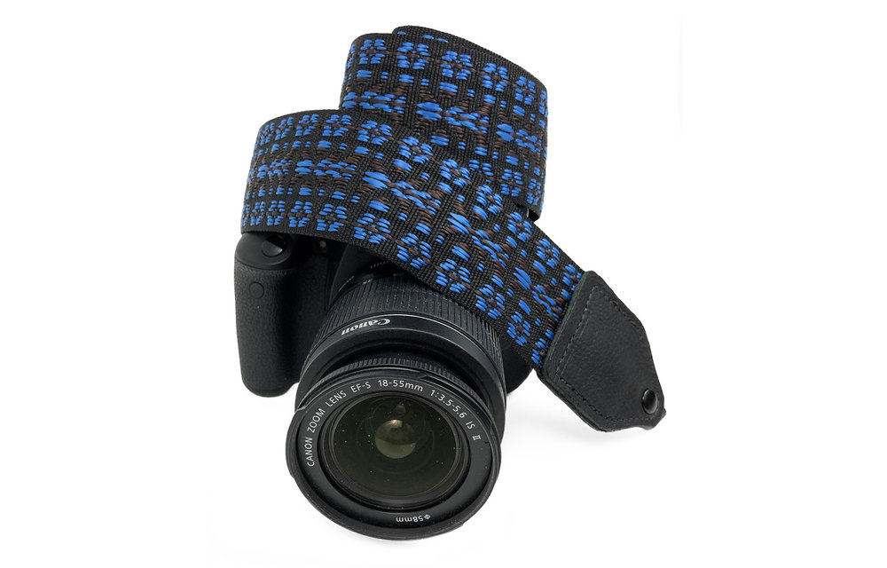 Perri's Blue Geo Hootenanny Nylon Camera Strap