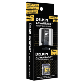 Delkin Delkin Advantage+ UHS-I 64GB SD Card w/ Memory Card Reader