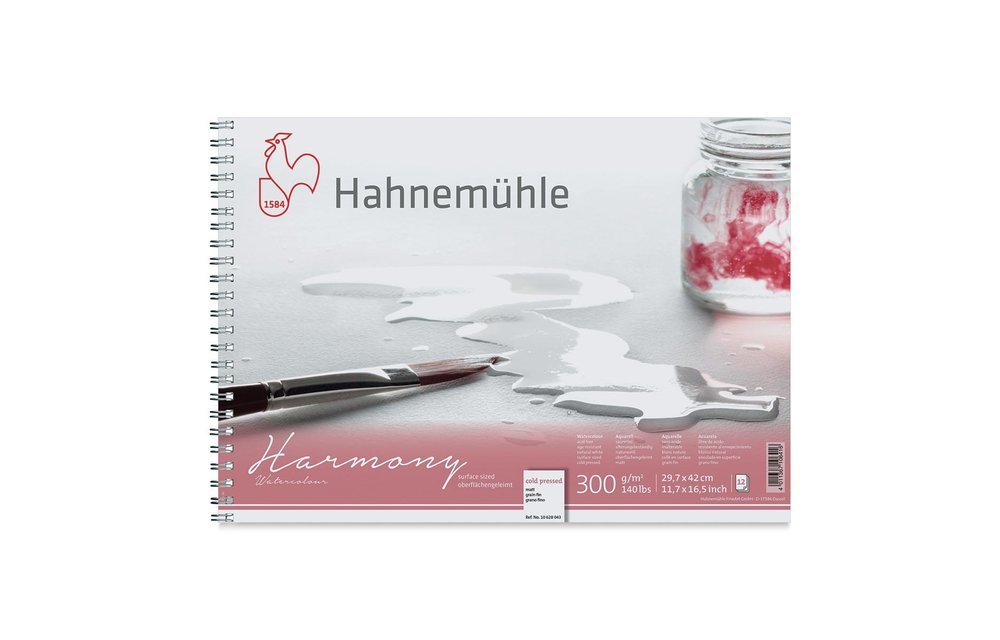 Hahnemühle Harmony Watercolor Pad - 12 Sheet Cold Pressed 11.69”x16.53” (A3)