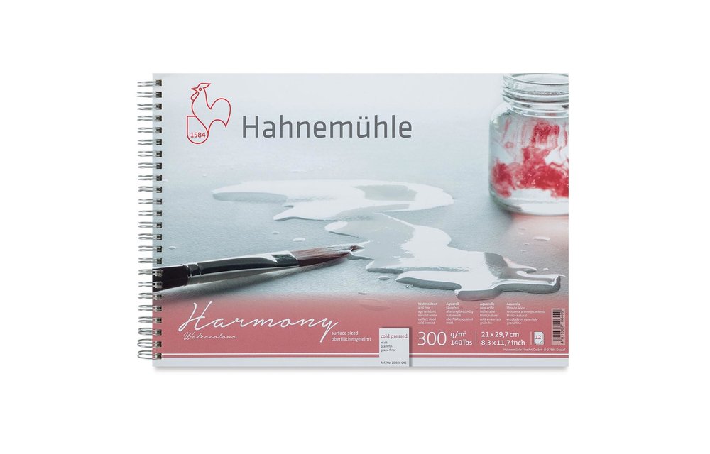 Hahnemühle Harmony Watercolor Pad - 12 Sheet Cold Pressed 8.27”x11.69” (A4)