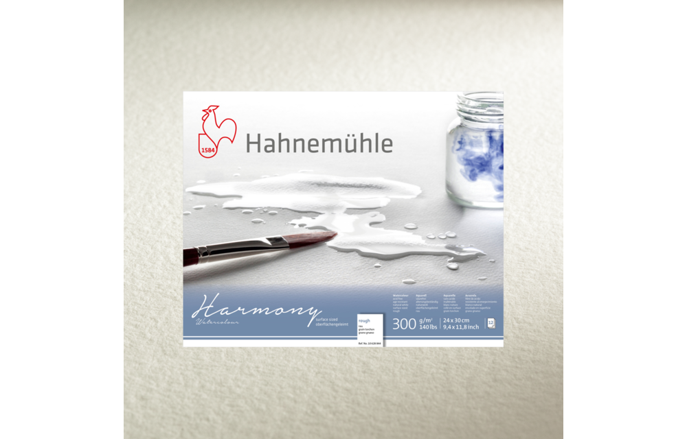 Hahnemühle Harmony Watercolor Pad - 12 Sheet Rough 11.69”x16.53” (A3)