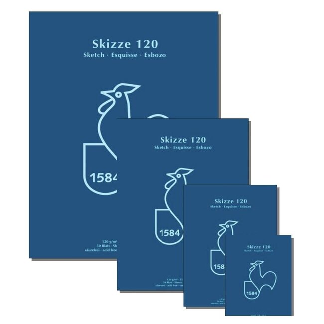 Hahnemühle Skizze Blue Rooster Pad 120gsm (A4) 8.27x11.69 in
