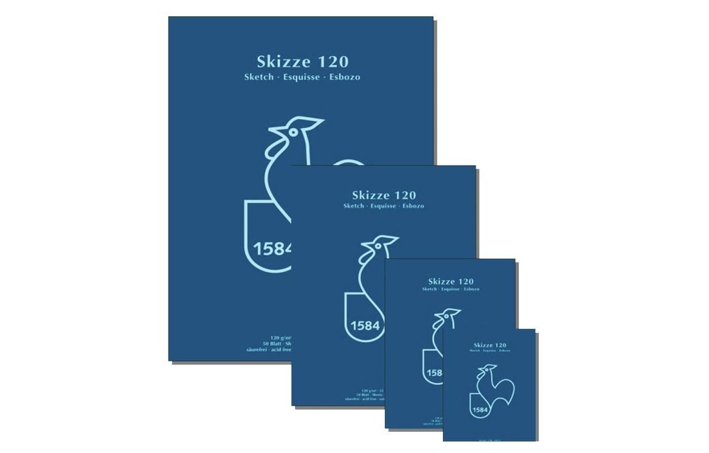 Hahnemühle Skizze Blue Rooster Pad 120gsm (A5) 5.83x8.27in