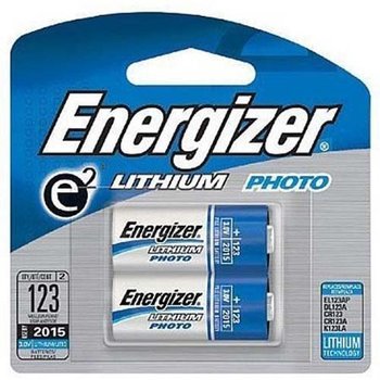 ENERGIZER Energizer Photo CR123A 3V Lithium Battery - 2 pack