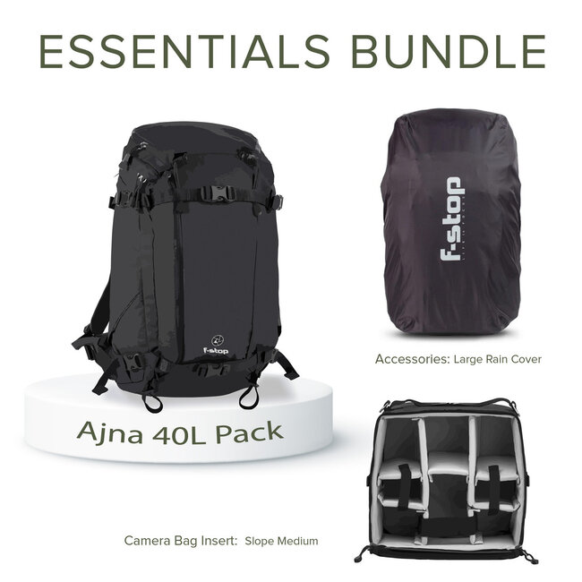 f-stop Mountain Series Ajna 40L Backpack Bundle - Anthracite (Matte Black)