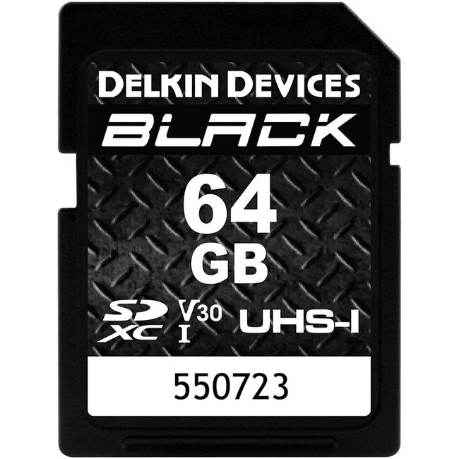 Delkin BLACK UHS-I V30 64GB SD Memory Card