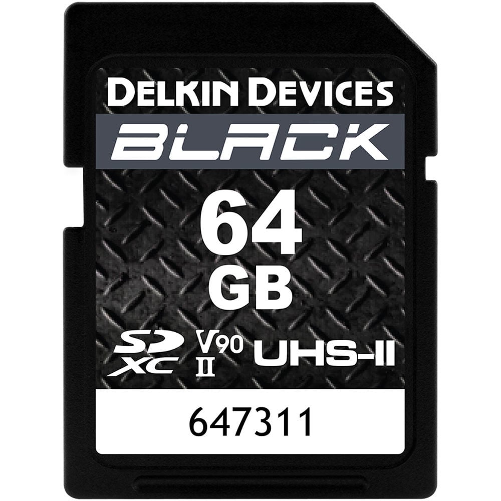 Delkin BLACK Memory Card UHS-II V90 64GB Rugged SD