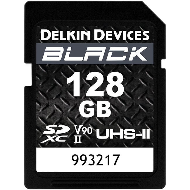 Delkin BLACK UHS-II V90 128GB SD Memory Card