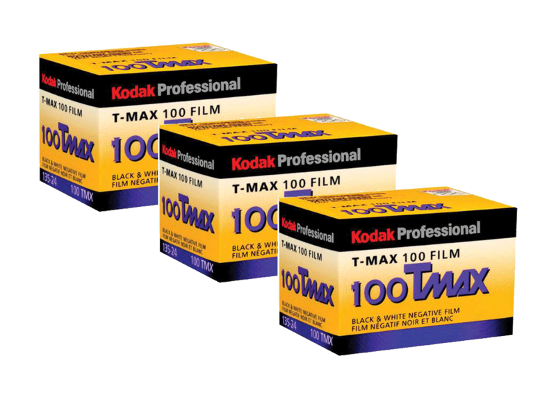Kodak Expired Kodak B&W T-Max 100 35mm 24exp 3 pack