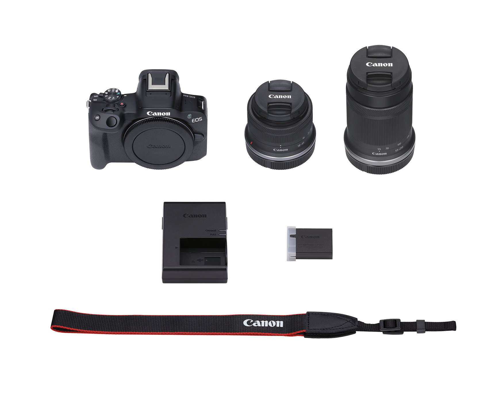 Canon EOS R50 APSC Mirrorless RSeries Camera with RFS 1845mm & 55210 2Lens Kit Looking