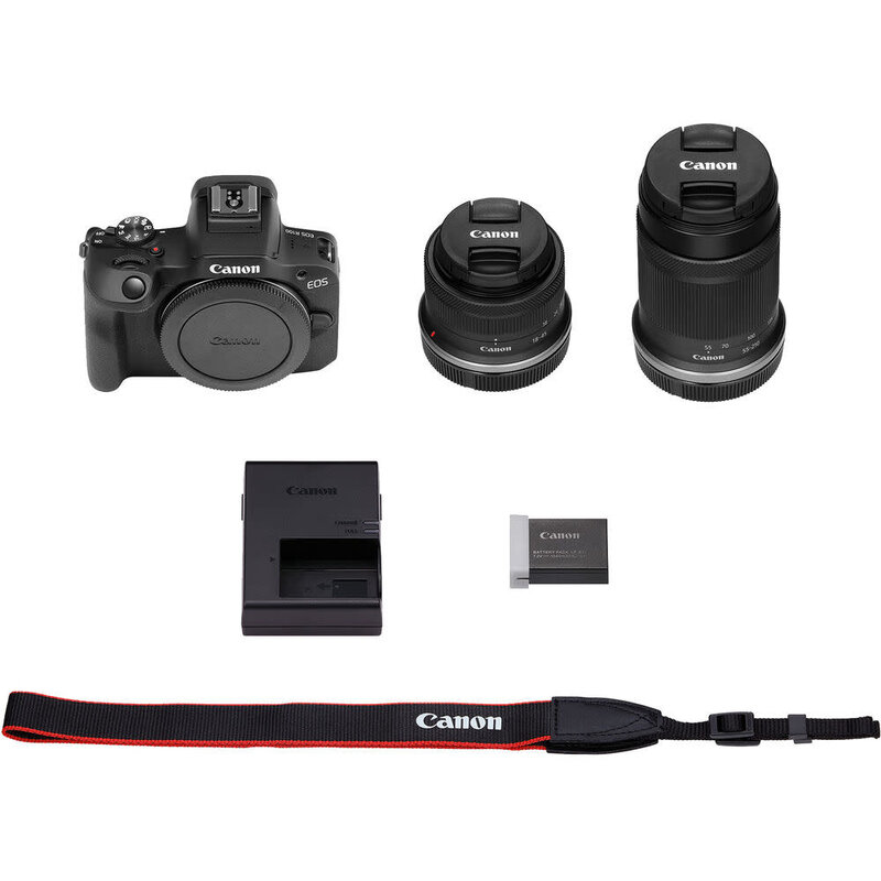 Canon Canon EOS R100 APS-C Mirrorless R-Series Camera with RF-S 18-45mm & 55-210 2-Lens Kit