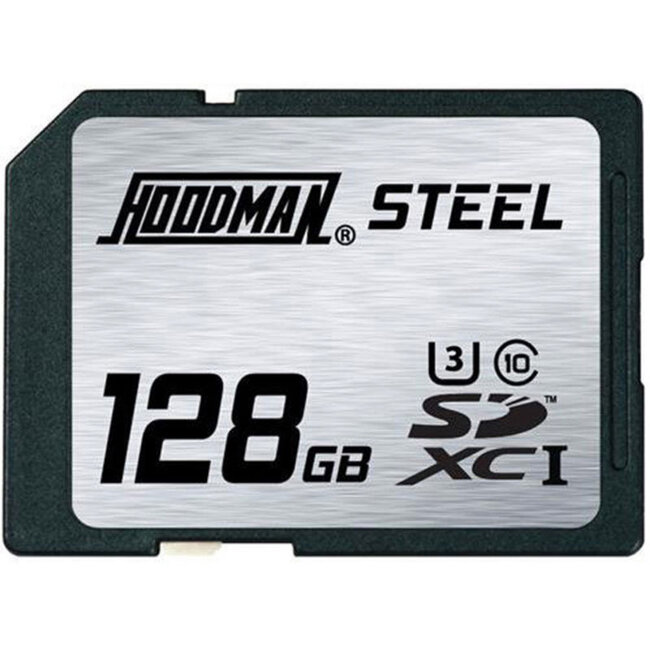 Hoodman Memory Card 128GB RAW/STEEL SDXC UHS-1