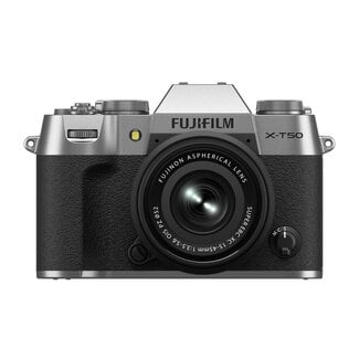 Fujifilm Fujifilm X-T50 with XC15-45mmF3.5-5.6 OIS PZ Lens Kit, Silver