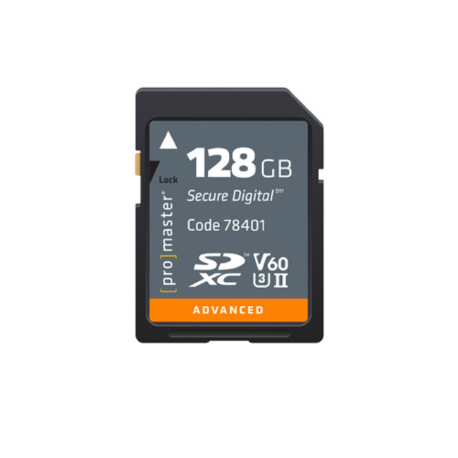 Promaster SDXC 128GB Advanced UHS-II V60 Memory Card