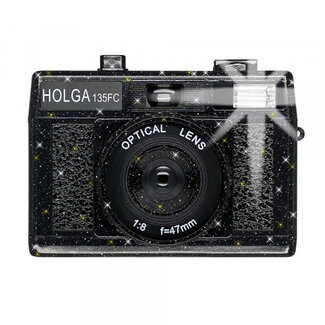 HolGA Holga Sparkle 135FC 35mm Film Camera with Flash - Black Sparkle