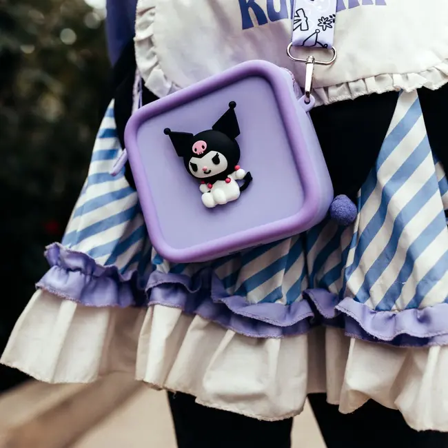 Kidamento - Kuromi Silicone Bag, Purple