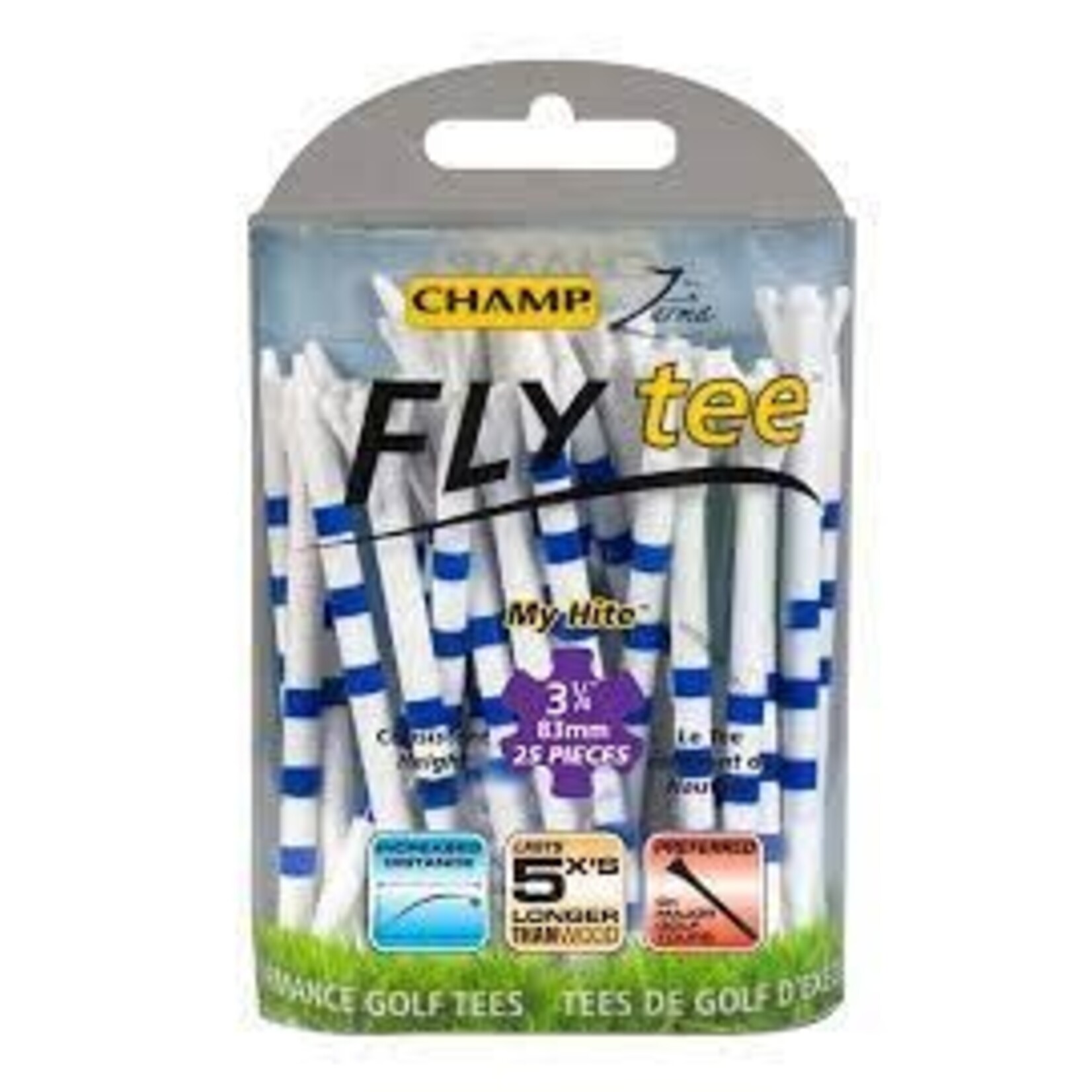 CHAMP Champ Fly Tee 3 1/4" Plastic - 25 pack