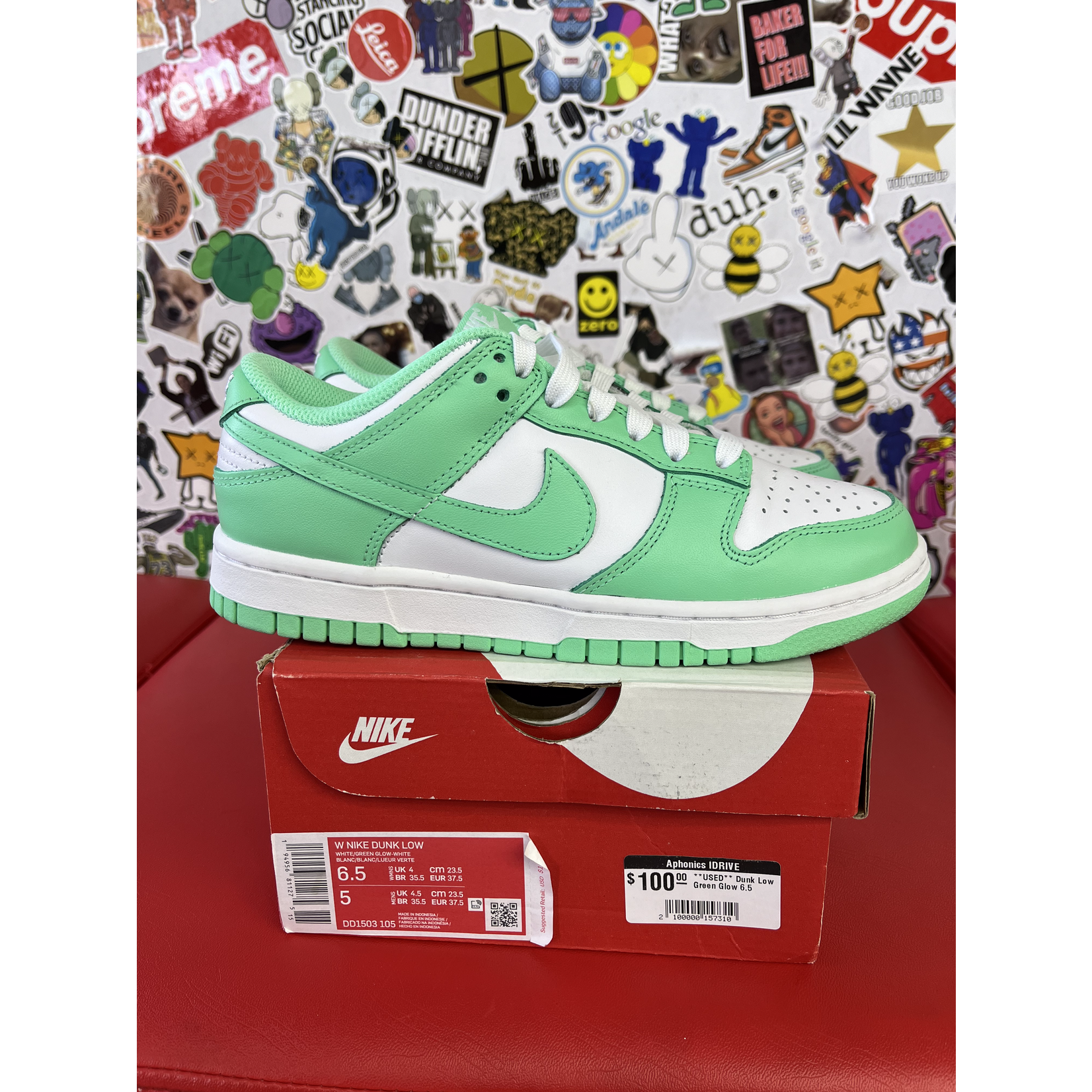 Nike Used Nike Dunk Low Green Glow