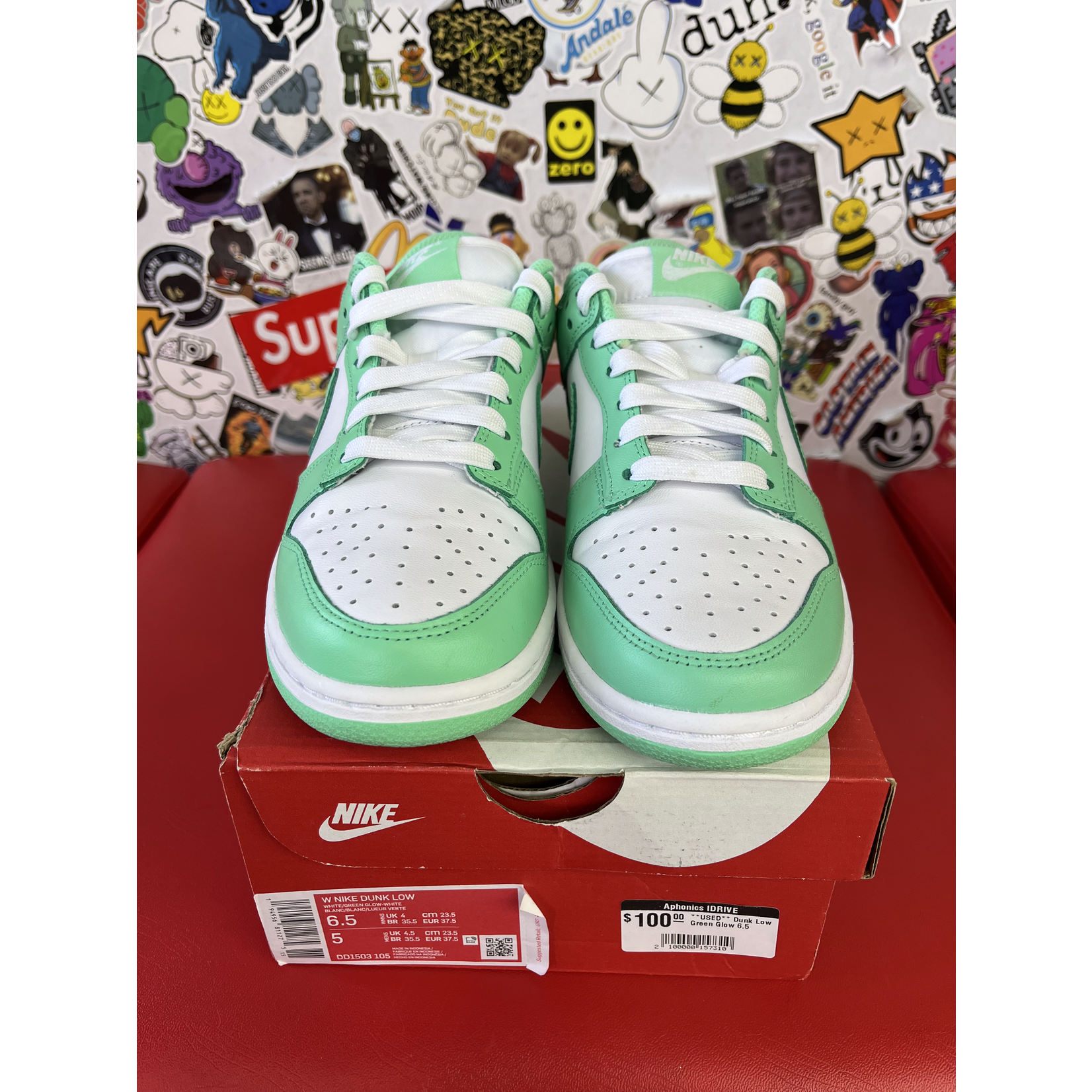 Nike Used Nike Dunk Low Green Glow