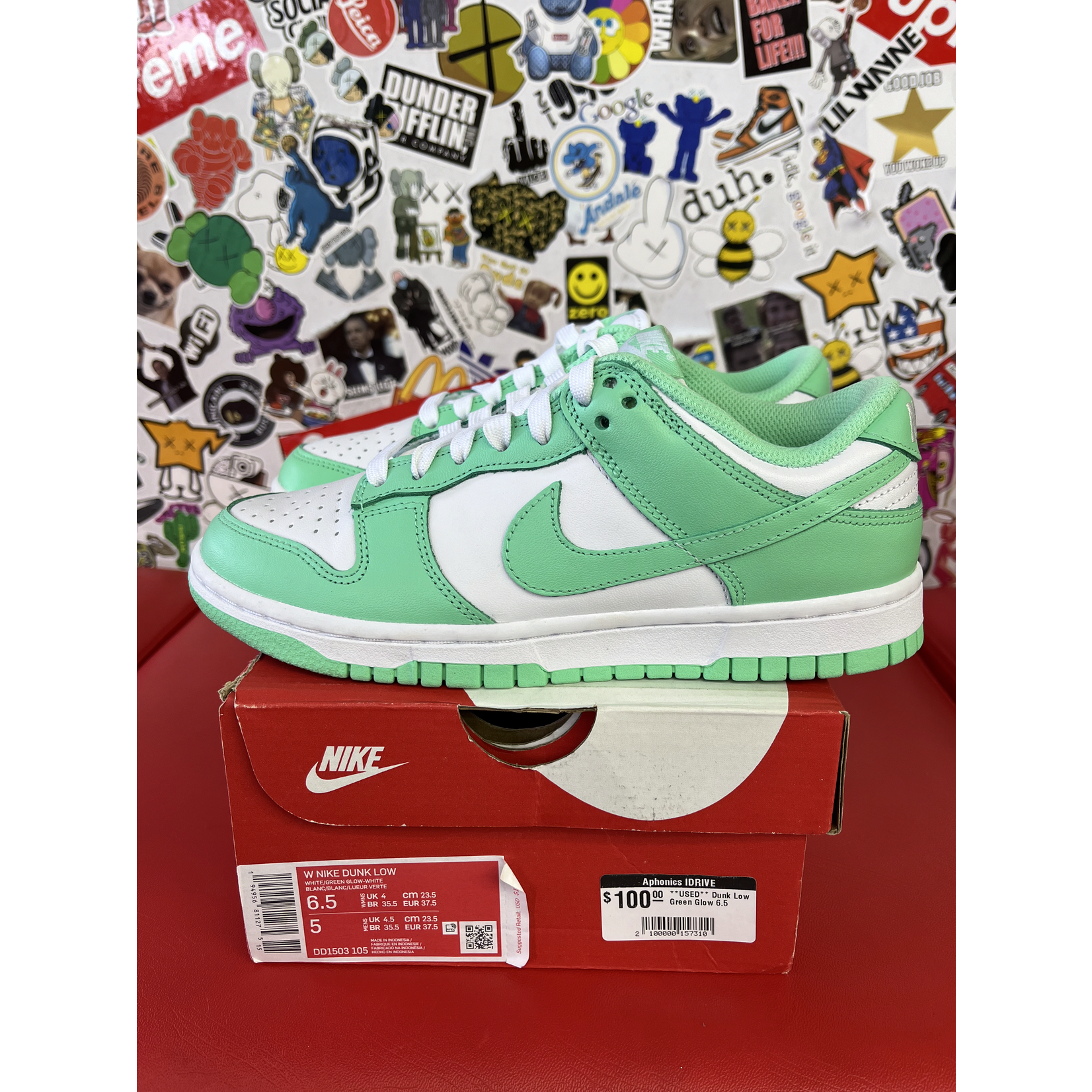 Nike Used Nike Dunk Low Green Glow