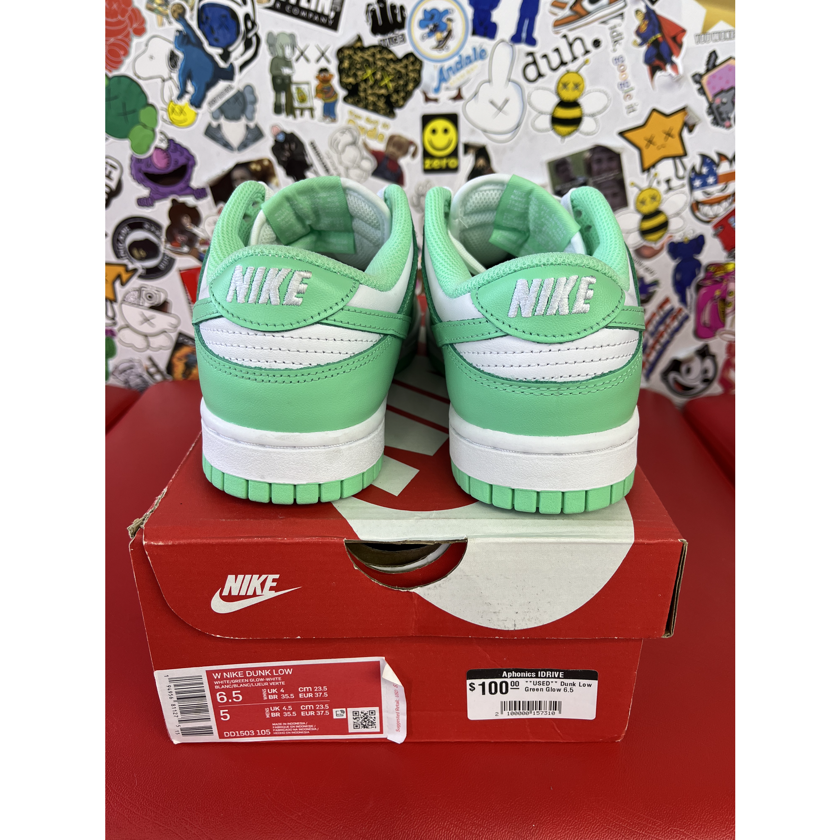 Nike Used Nike Dunk Low Green Glow
