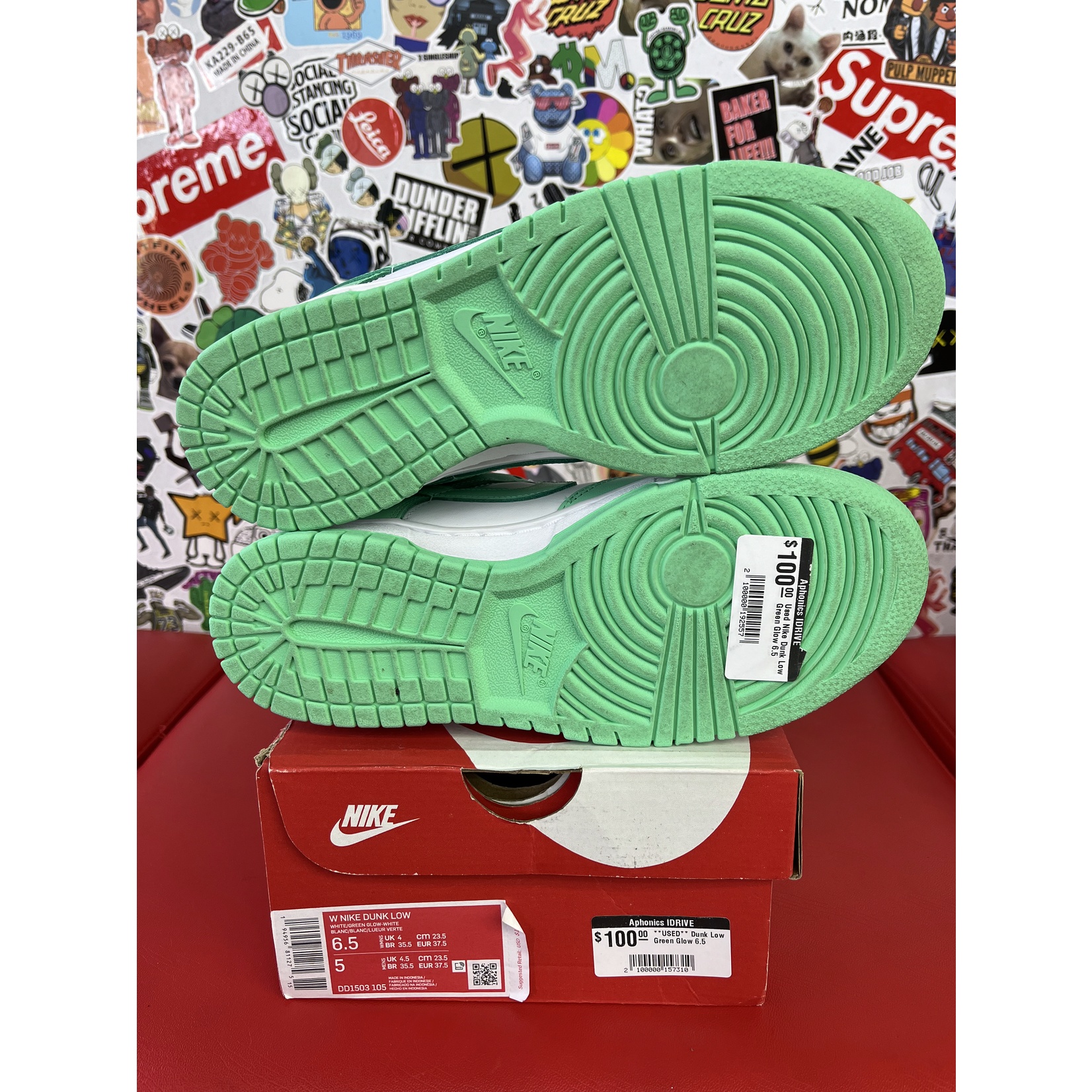 Nike Used Nike Dunk Low Green Glow