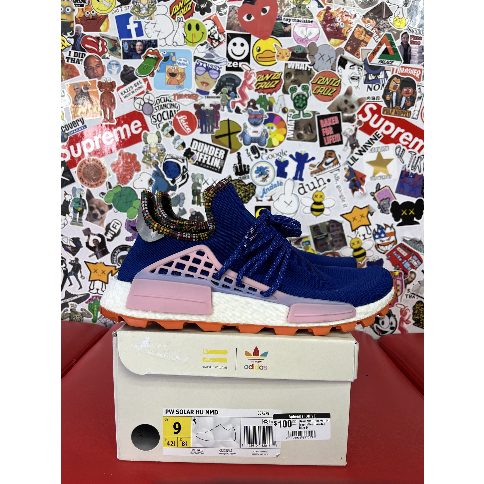 Used Adidas NMD Pharrell HU Inspiration Powder Blue