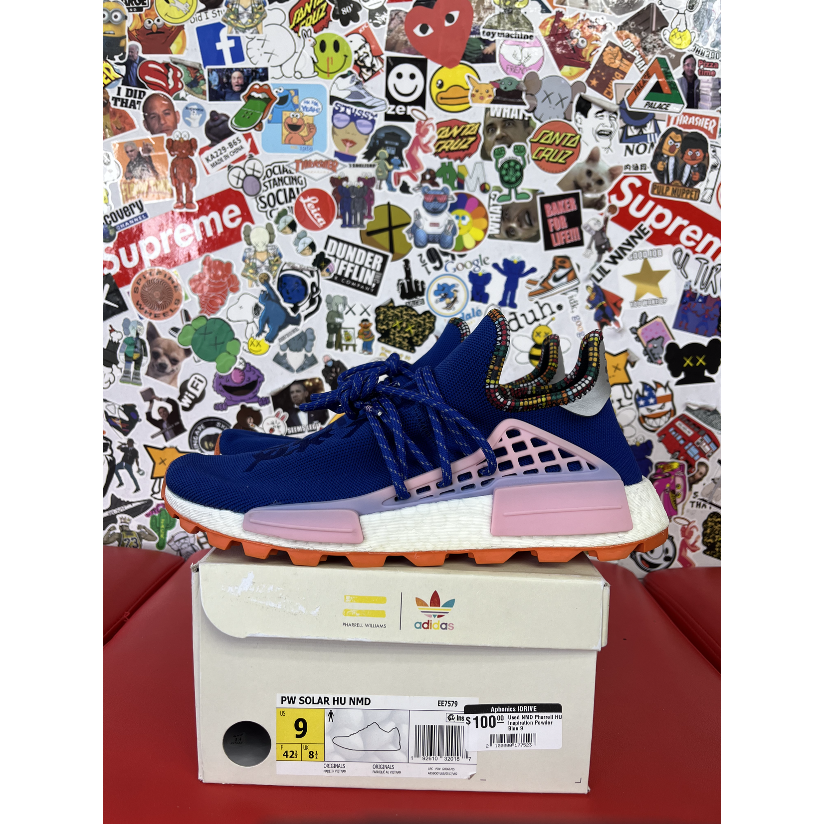 Used Adidas NMD Pharrell HU Inspiration Powder Blue