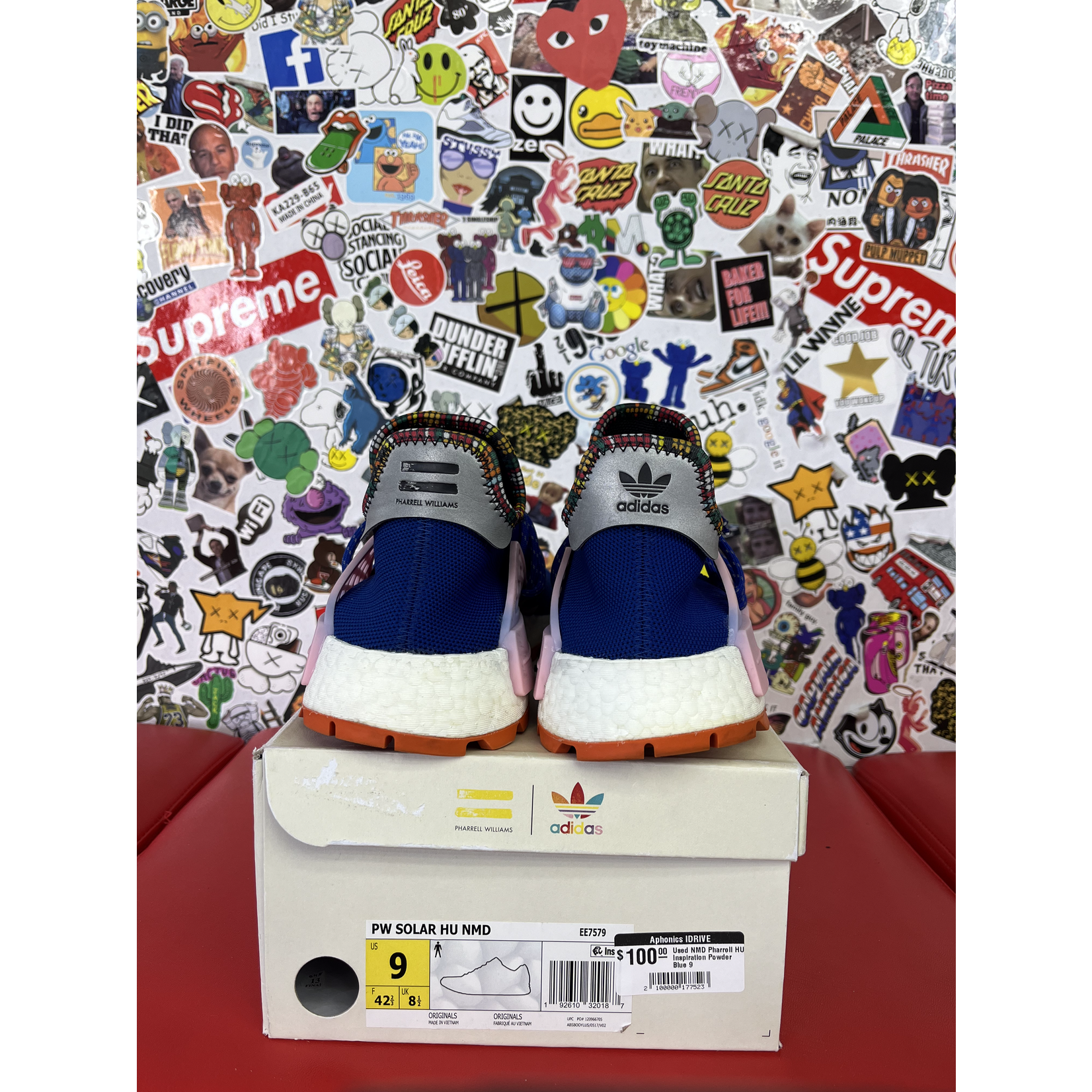 Used Adidas NMD Pharrell HU Inspiration Powder Blue