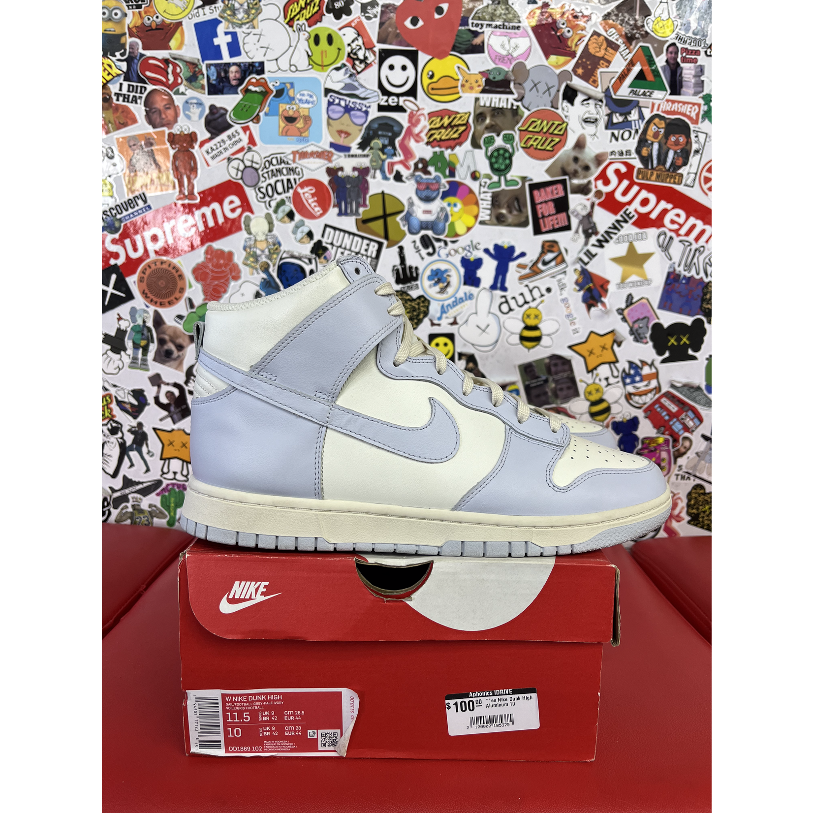 Nike Used Nike Dunk High Aluminum