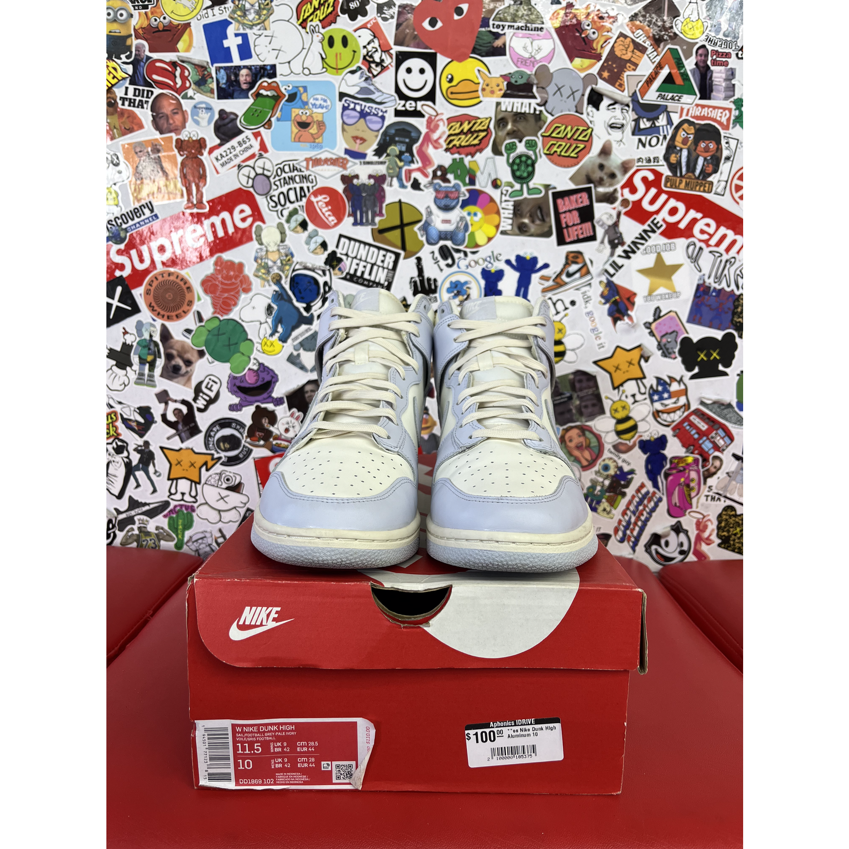 Nike Used Nike Dunk High Aluminum